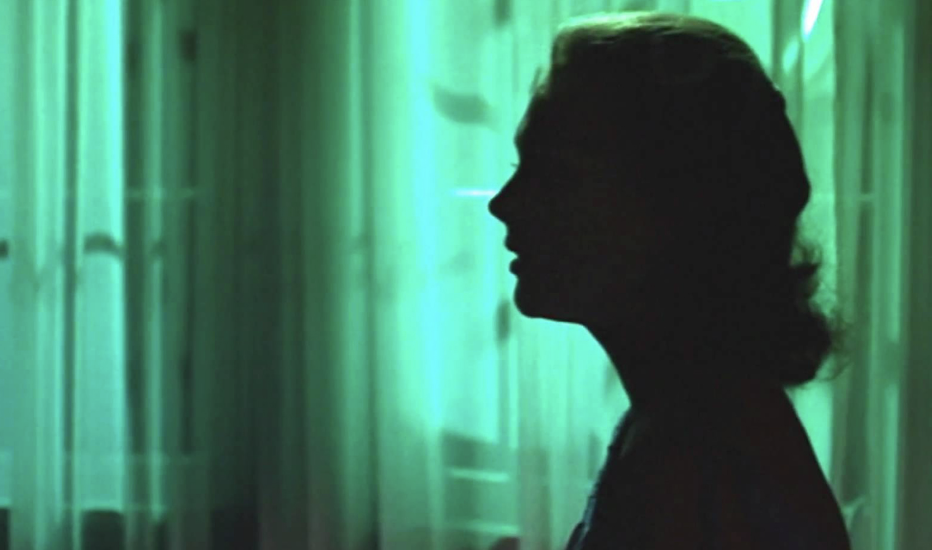 Judy's profile under soft light